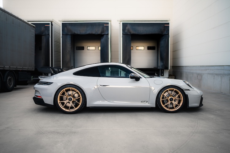Sideview from Porsche 911 GT3 in Stuttgart