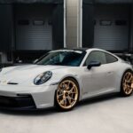 Frontview from Porsche 911 GT3 in Stuttgart