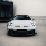 Frontview from Porsche 911 GT3 in Stuttgart