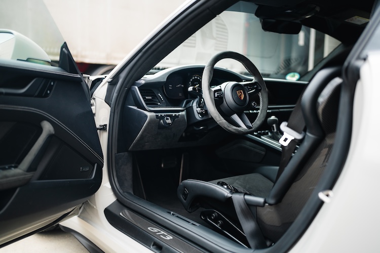 Interior from Porsche 911 GT3 in Stuttgart