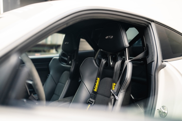 Interior from Porsche 911 GT3 in Stuttgart