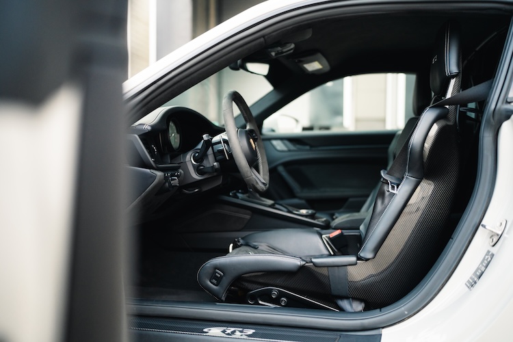 Interior from Porsche 911 GT3 in Stuttgart