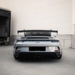 Backview from Porsche 911 GT3 in Stuttgart