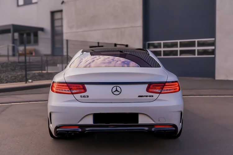 Backview from Mercedes S63 AMG Coupé in Siegen
