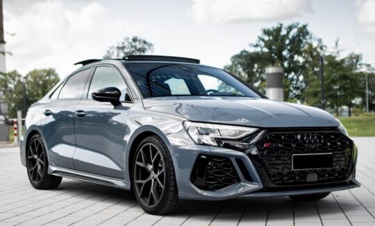 Sideview from Audi RS3 in Düsseldorf