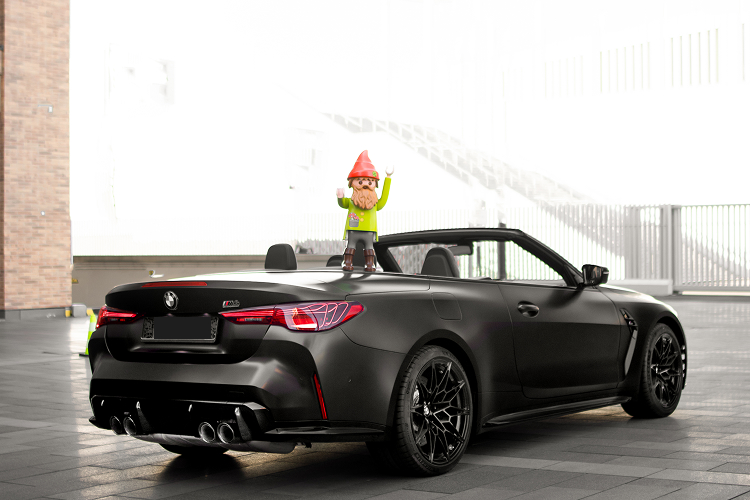 Back side BMW M4 Competition Convertible in Leverkusen