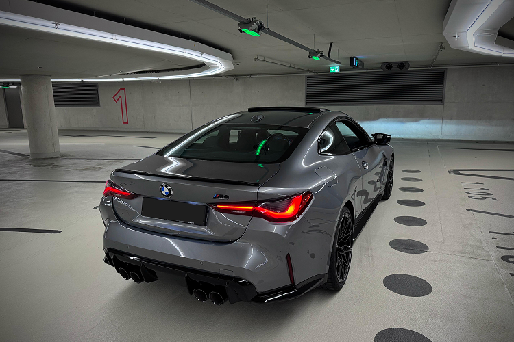 Back view BMW M4 Competition in Düsseldorf