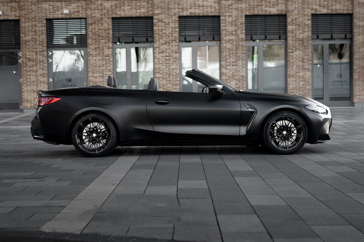 Side view BMW M4 Competition Convertible in Leverkusen