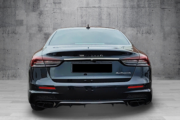Rear view of the Maserati Quattroporte Trofeo in Dresden