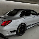 Back view Mercedes C63 AMG in Düsseldorf