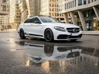 Rent a Mercedes C63 AMG in Düsseldorf Hero