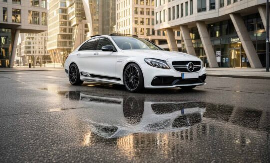 Rent a Mercedes C63 AMG in Düsseldorf Hero