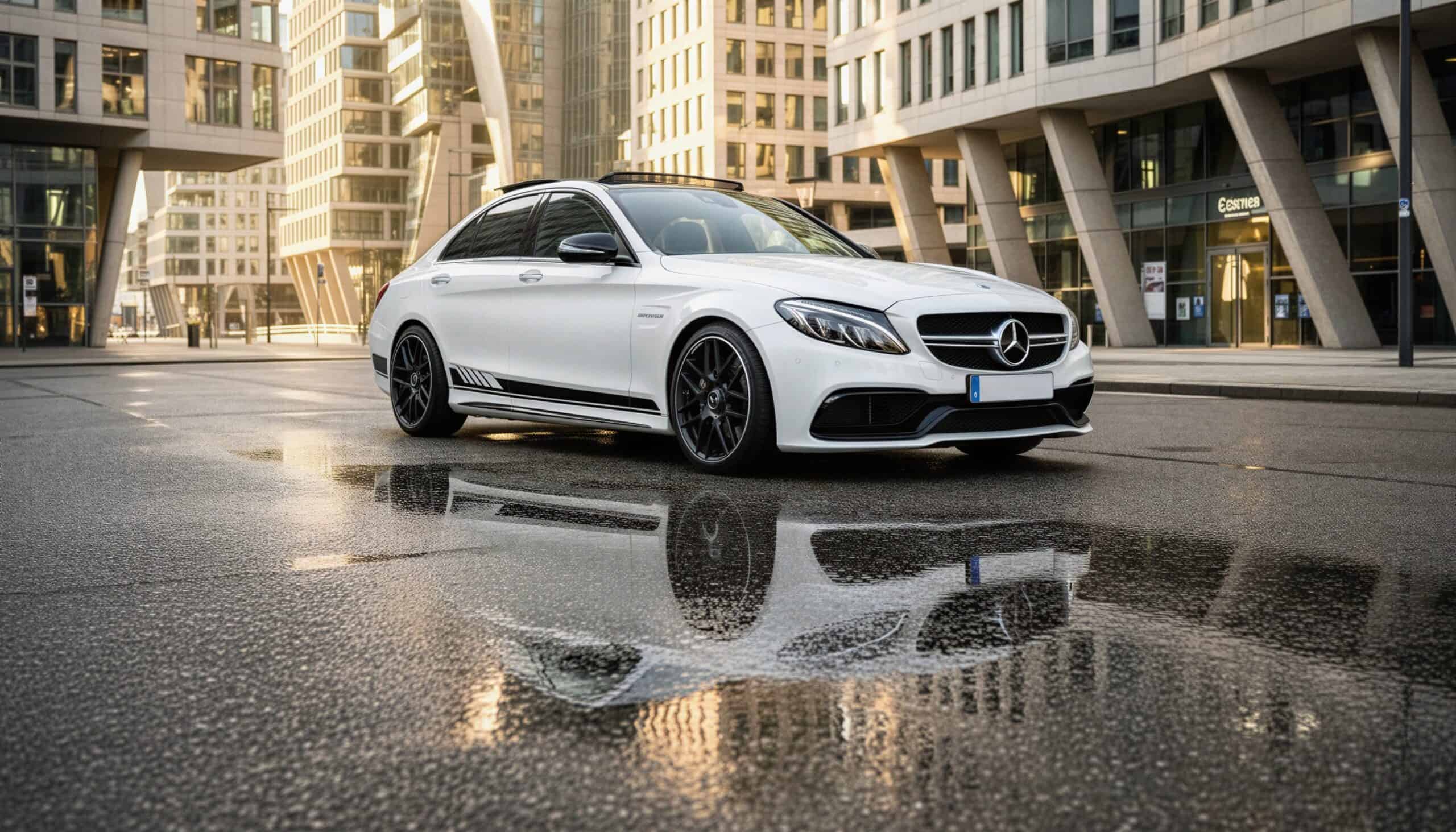 Rent a Mercedes C63 AMG in Düsseldorf Hero