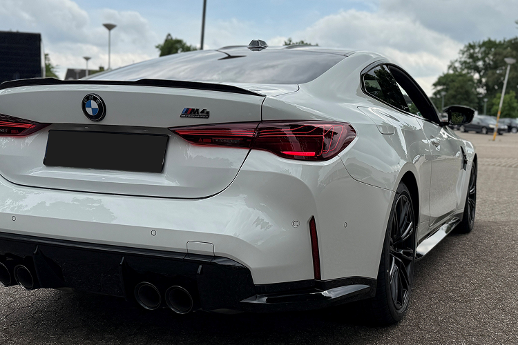 Back view BMW M4 Competition in Düsseldorf
