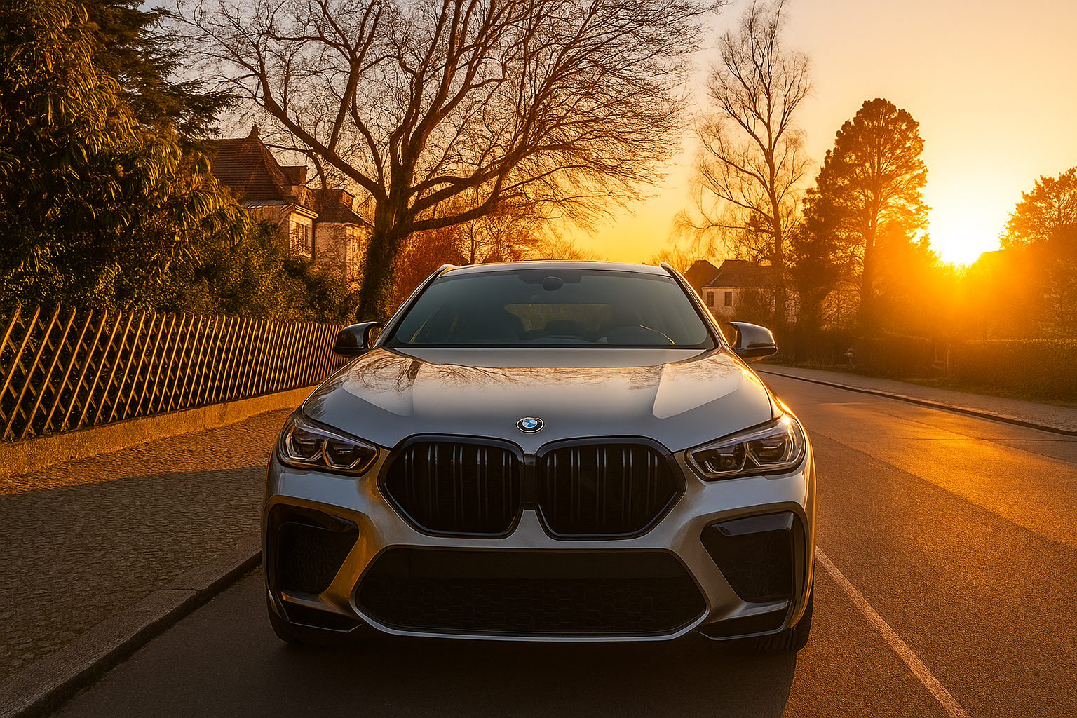 Front view BMW X6M Competition in Berlin