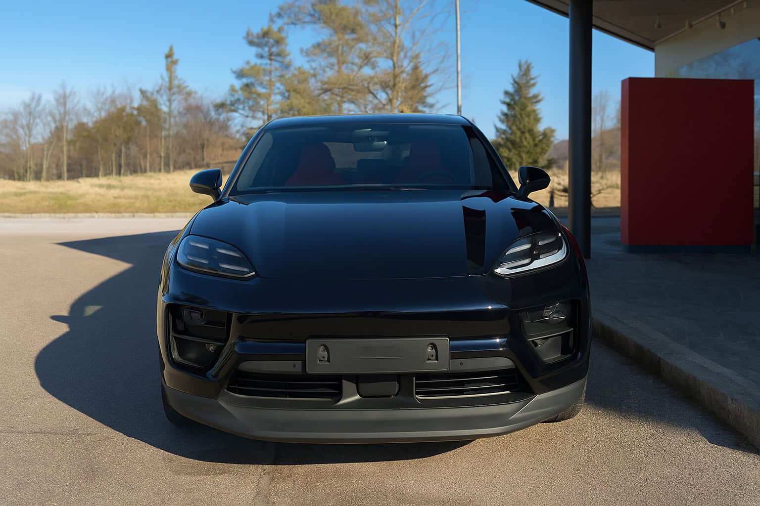 Front view Porsche Macan 4 near Munich