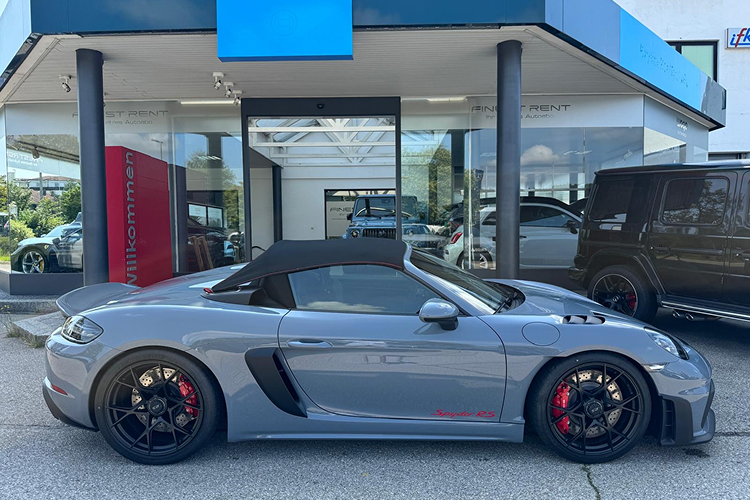 Side view Porsche 718 Spyder RS near Munich