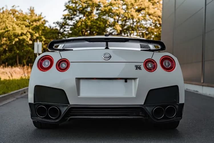 Rear view Nissan GT-R in Frankfurt