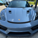 Front view Porsche 718 Spyder RS near Munich