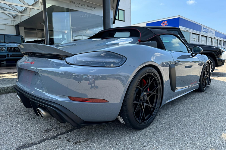 Back view Porsche 718 Spyder RS near Munich