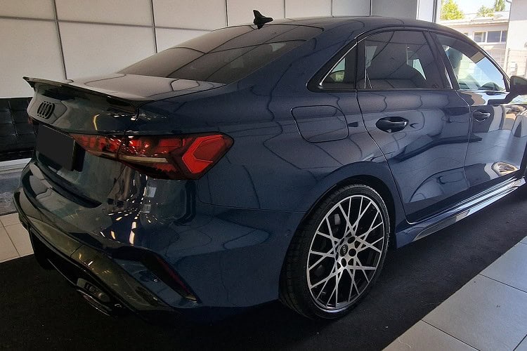 Back view Audi RS3 Sedan in Munich