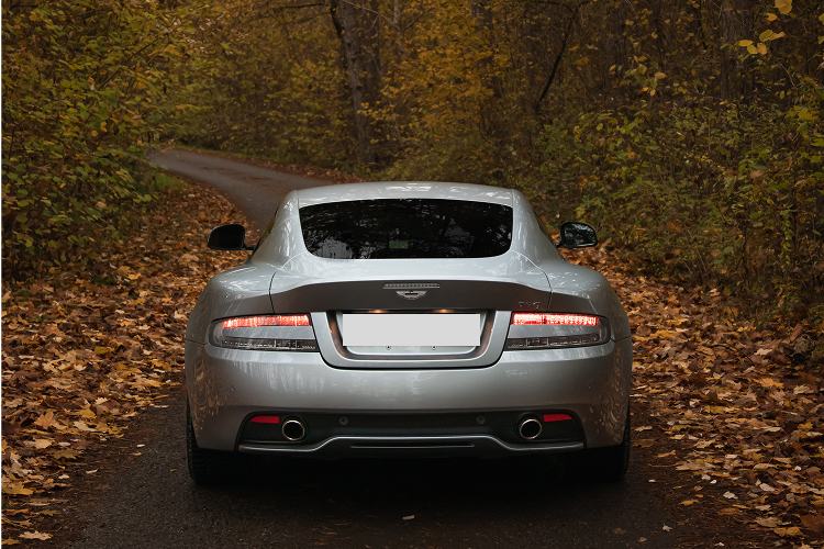 Back view Aston Martin DB9 in Stuttgart