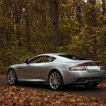 Side view Aston Martin DB9 in Stuttgart
