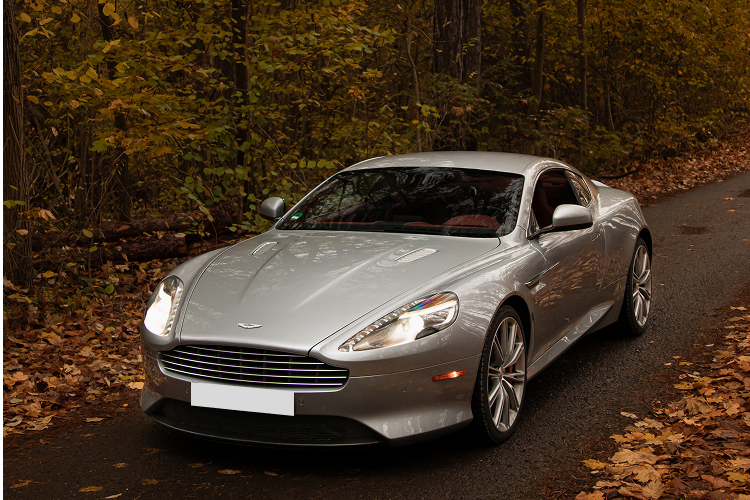 Front view Aston Martin DB9 in Stuttgart