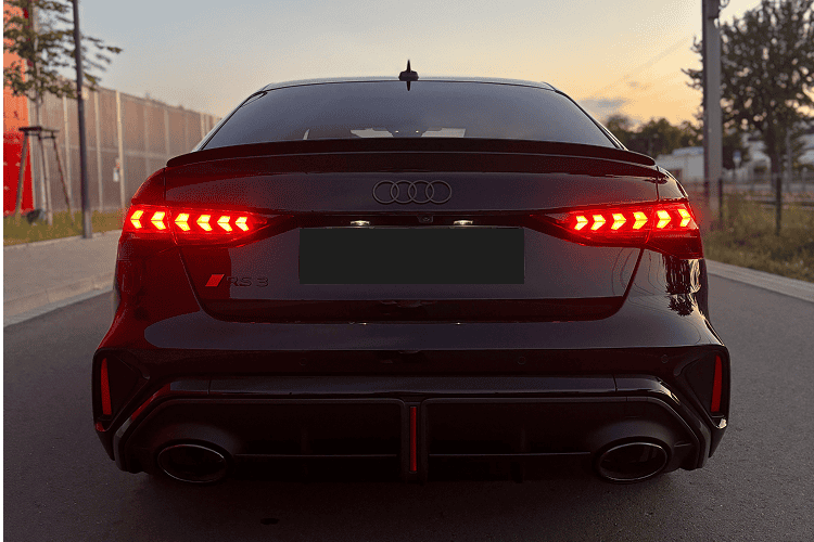 Back View Audi RS3 Sedan in Leipzig