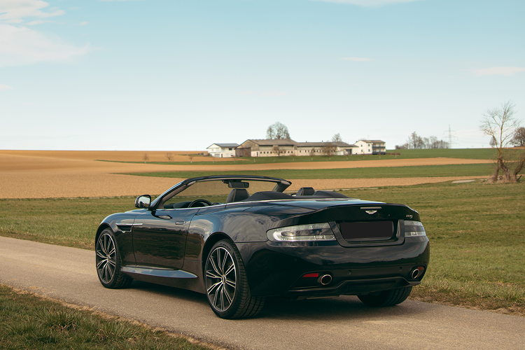 Rear Aston Martin DB9 Volante in Stuttgart