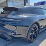 Back view Porsche Taycan 4 Cross Turismo near Munich