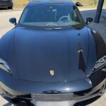 Front view Porsche Taycan 4 Cross Turismo near Munich