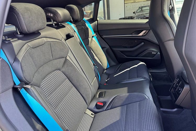 Back seat Porsche Taycan 4 Cross Turismo near Munich