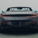 Back view Aston Martin DB12 Volante in the Schwarzwald