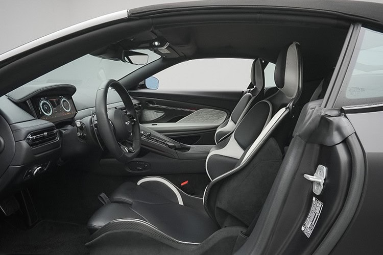Drivers seat Aston Martin DB12 Volante in the Schwarzwald