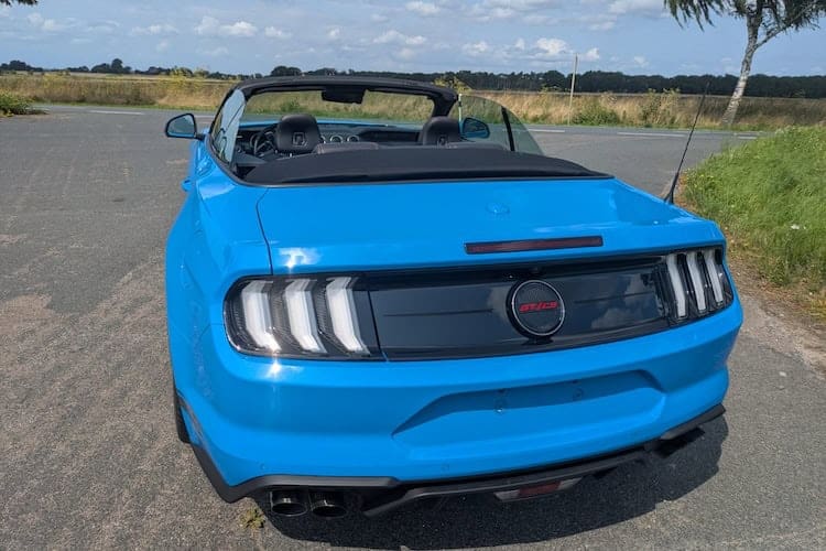 Back view Ford Mustang GT Convertible in Hannover