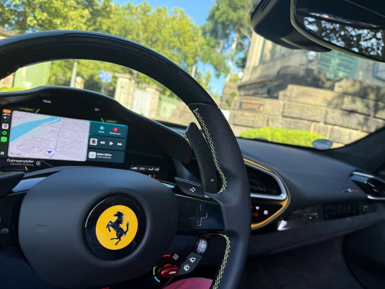 Ferrari 296 GTS Dresden cockpit