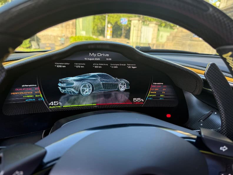 Ferrari 296 GTS Dresden cockpit 2