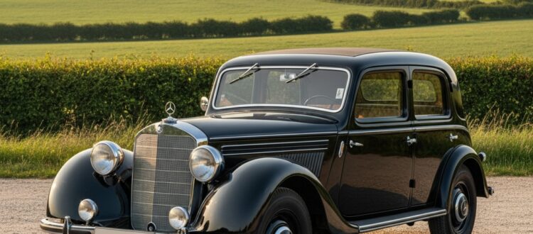 Mercedes-Benz G4 W31 (1938) on a rural gravel road in the Eifel — hero image