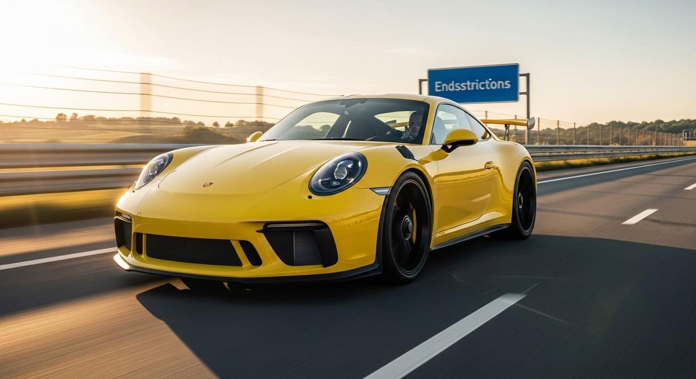 Porsche 911 GT3 RS on the German Autobahn – Richtgeschwindigkeit