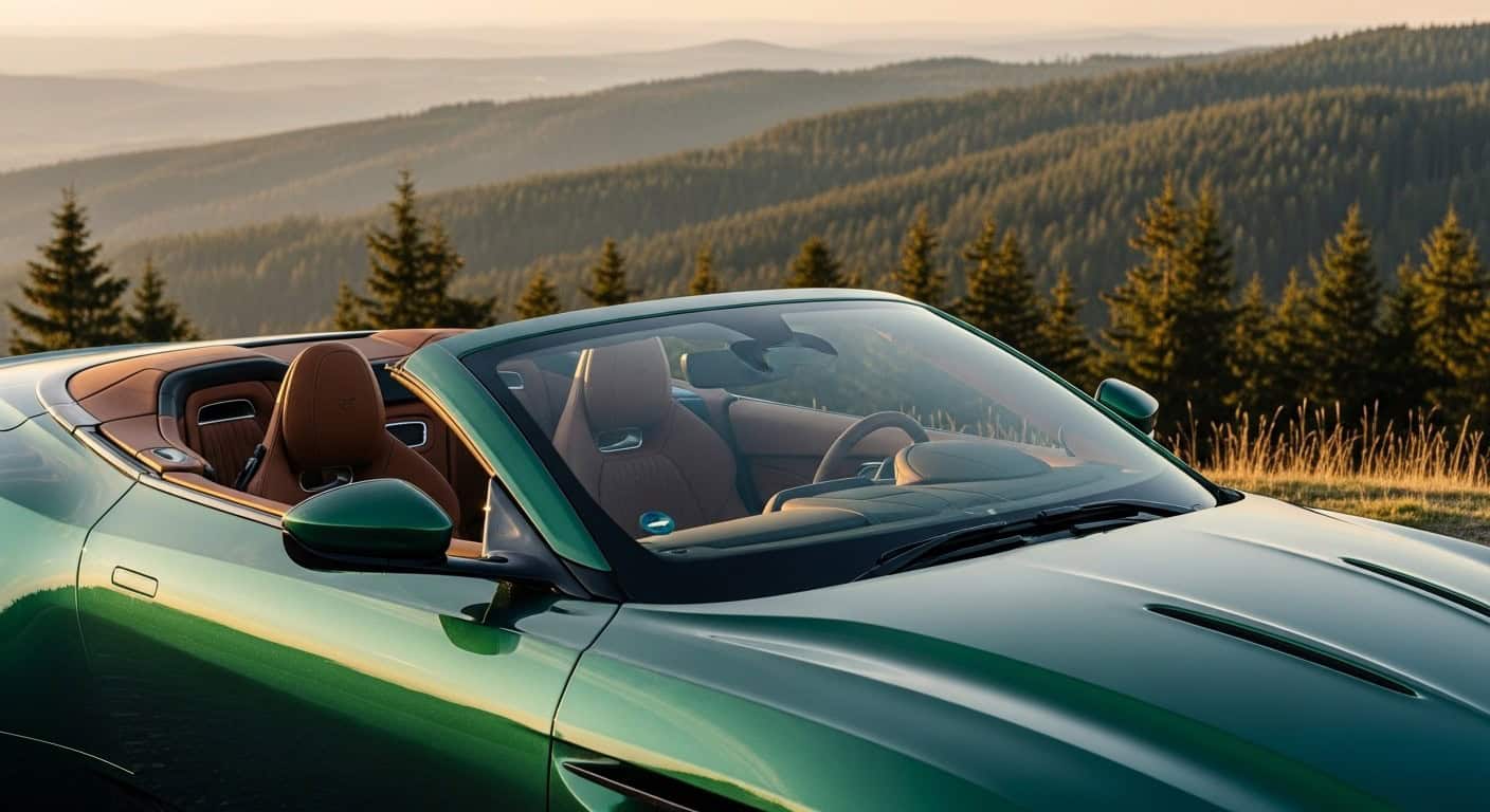 Aston Martin DB12 Volante cruising the B500 Black Forest High Road