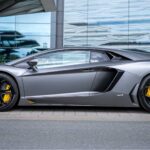 Side view Lamborghini Aventador in Frankfurt (Main)