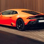 Side view Lamborghini Huracán Evo in Frankfurt (Main)