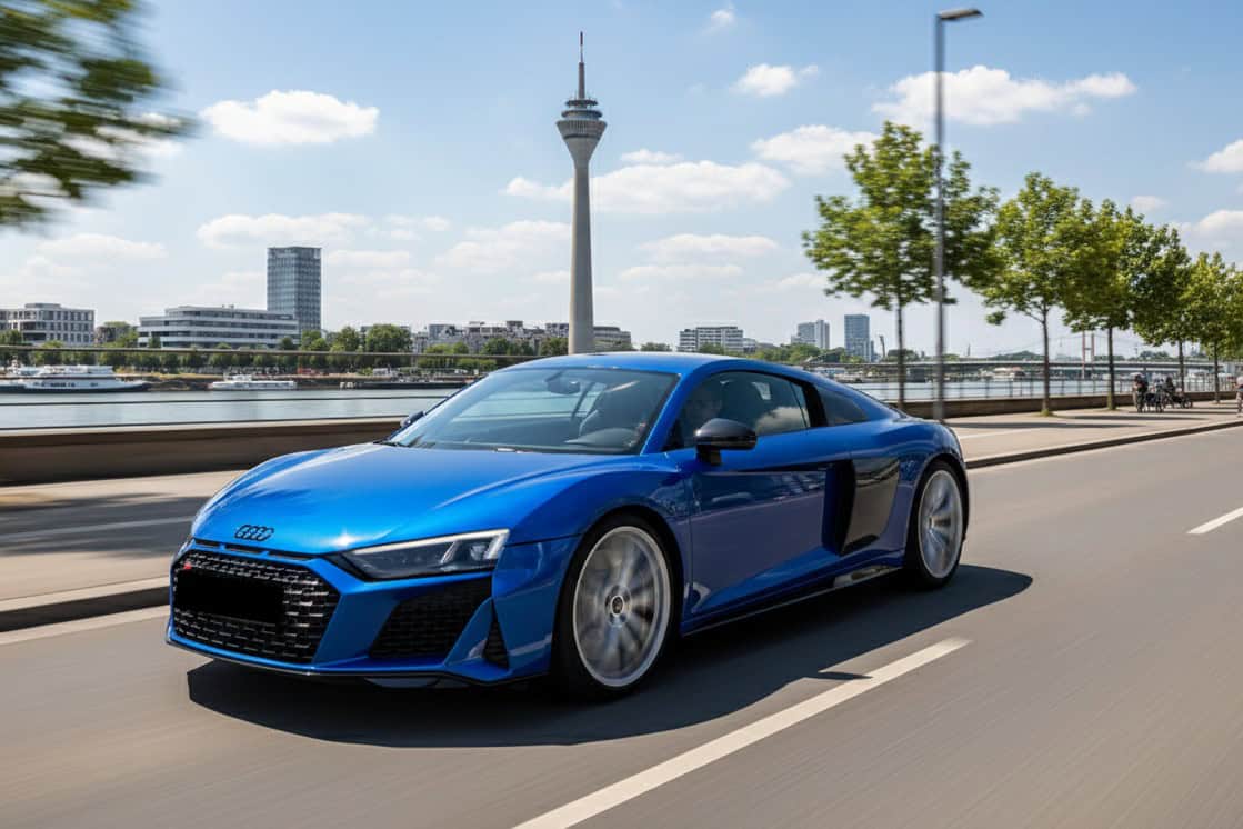 Rent an Audi R8 V10 in Düsseldorf Hero