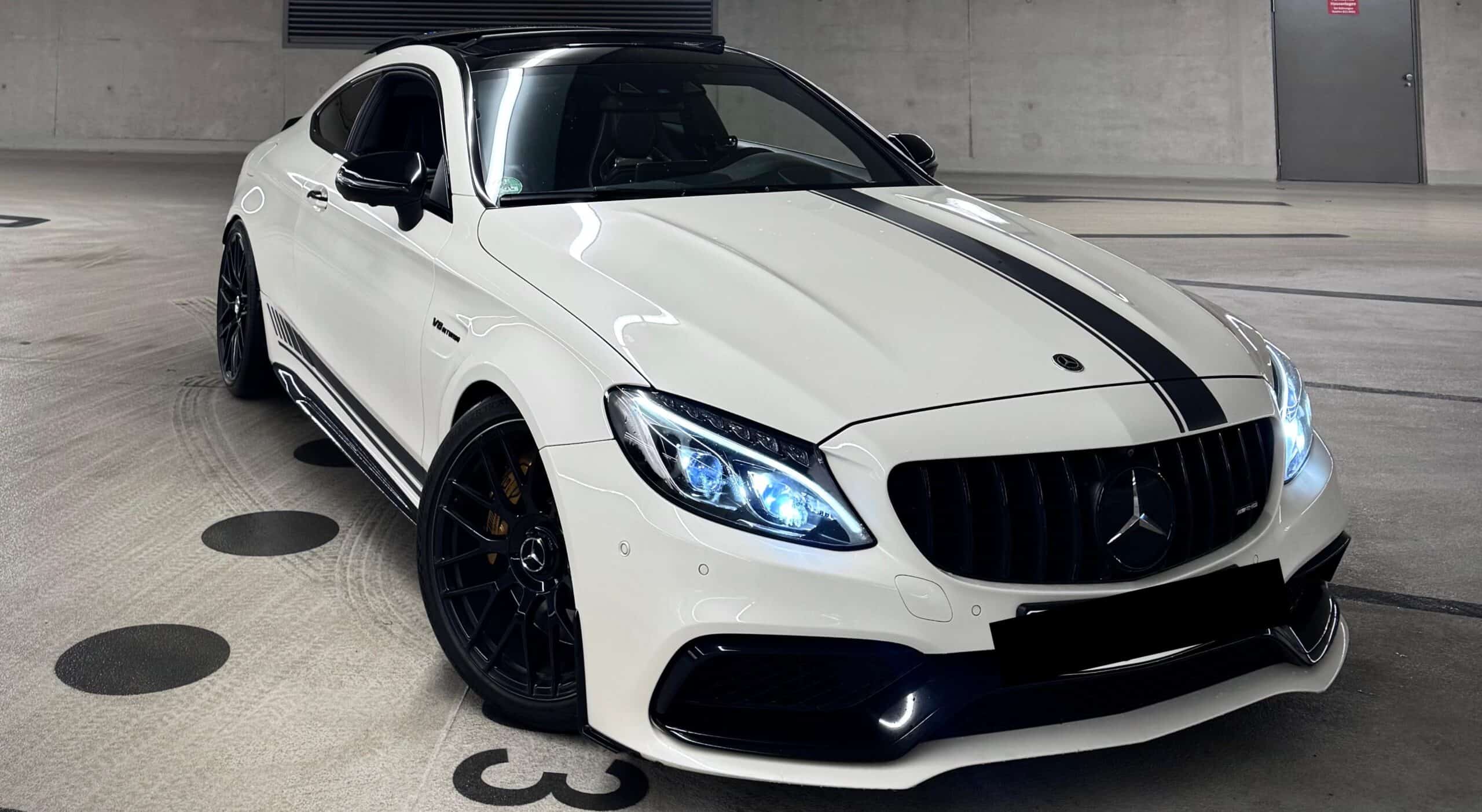 Rent a Mercedes-AMG C63 Coupé in Düsseldorf front